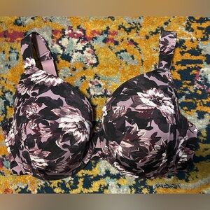 Cacique Lane Bryant Underwire Floral Print Bra